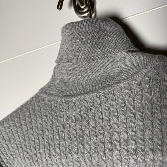 Burberry London Cable knit Cashmere Turtleneck Size L - Picture 8 of 10